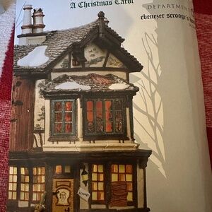 Department 56 A Christmas Carol House with Red and Brown Accents
